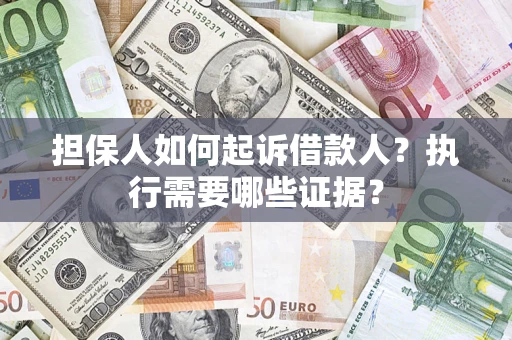 北京担保人如何起诉借款人？执行需要哪些证据？
