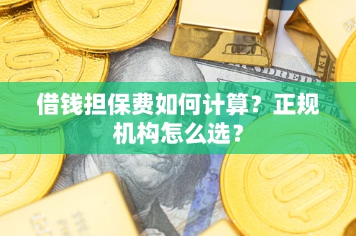 北京借钱担保费如何计算？正规机构怎么选？
