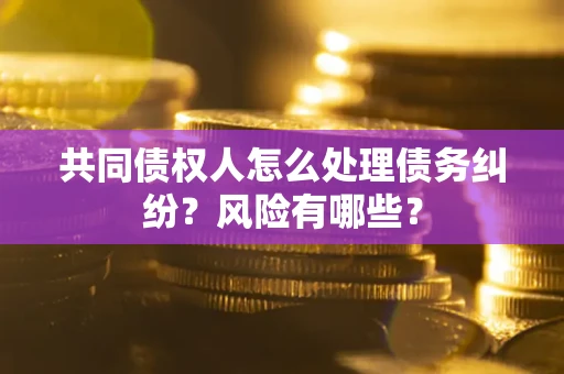 北京共同债权人怎么处理债务纠纷？风险有哪些？
