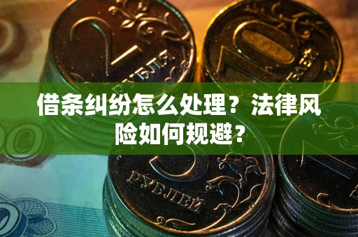 北京借条纠纷怎么处理？法律风险如何规避？
