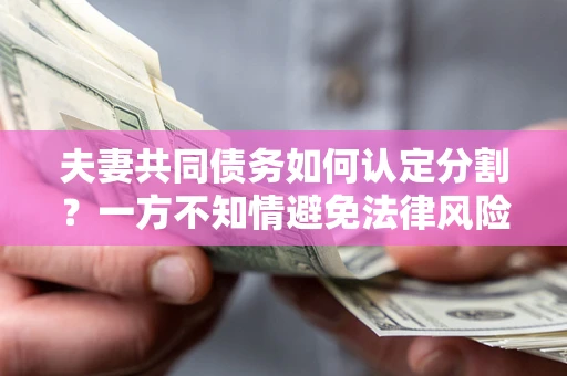 北京夫妻共同债务如何认定分割？一方不知情避免法律风险必看！